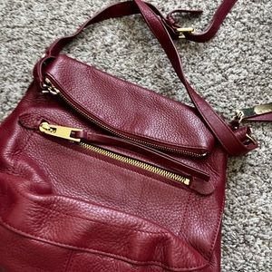 Vince Camuto Tala Burgundy Crossbody Bag EUC